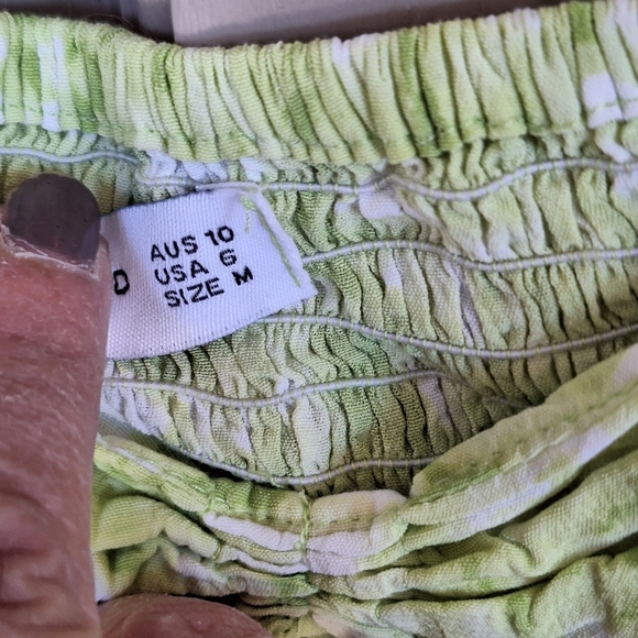 Faithful The Brand Dress Sz6 Puff Sleeve/Back Smocking Bra Form Sweetheart Front - Picture 7 of 14